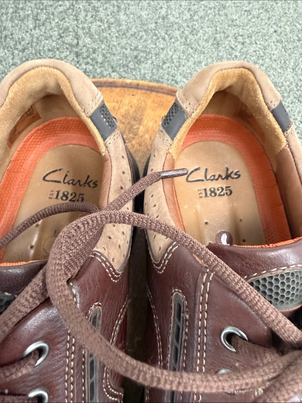 Clarks Unstructured Shoes Mens 8.5 M Un.Bend Casual Oxfords Moc Lace Comfort
